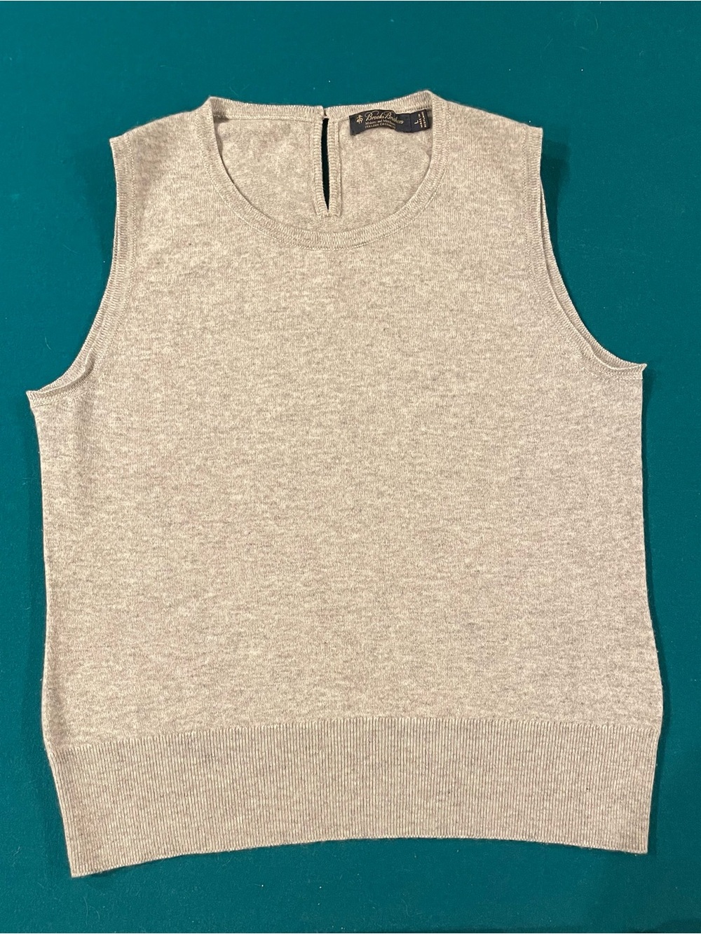 Brooks Brothers Italian Cashmere Sweater Vest Gray Made in Scotland Size L